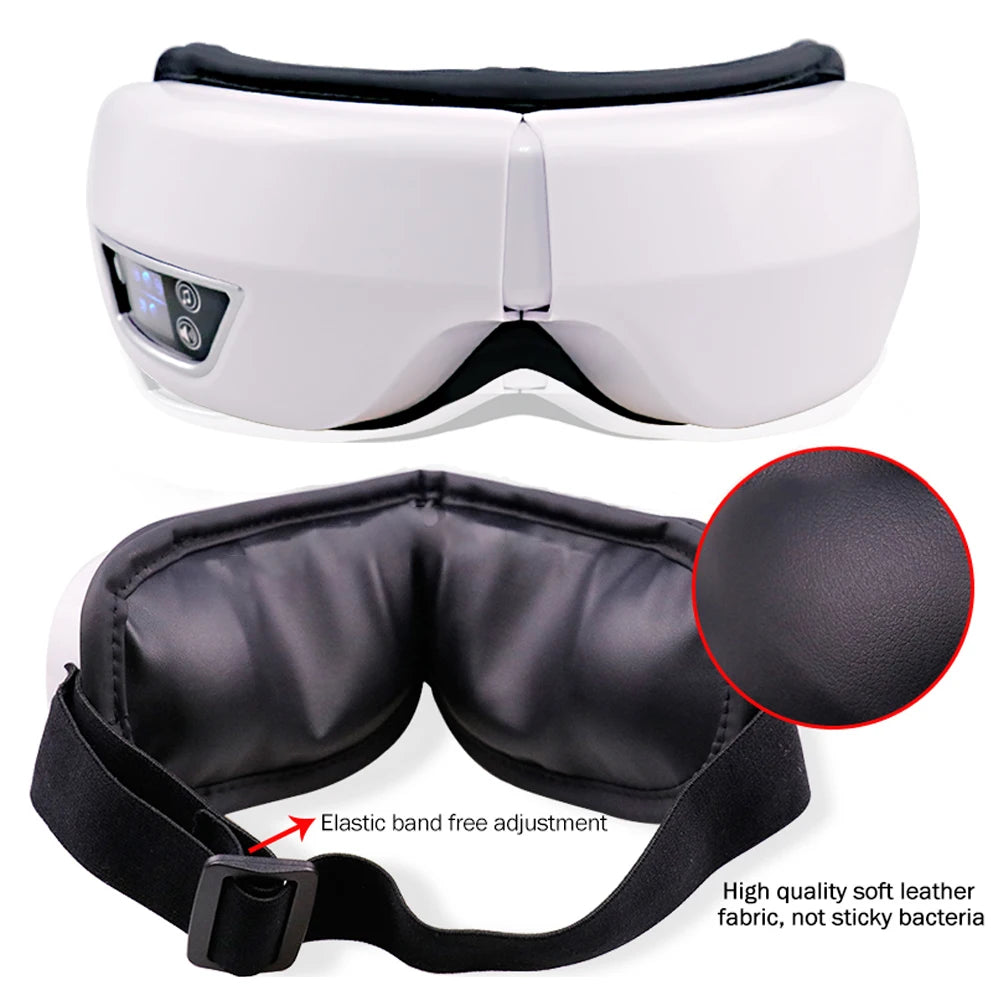 Masajeador Ocular Inteligente con Calor, Vibración y Música Bluetooth